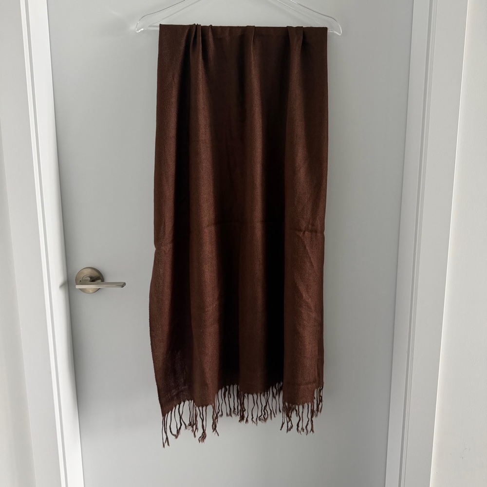 Brown Fringe Scarf